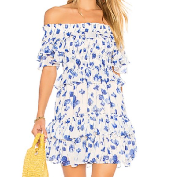 Misa Los Angeles Dresses & Skirts - Misa Los Angeles Lilly Dress in Blue Floral